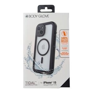 P5. Body Glove Tidal Waterproof MagSafe Case For Apple iPhone 15 -‎ Black/Clear
